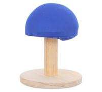 DIYEAH Petite Table à Repasser Ronde en Bois Housse Bleue Résistante Chaleur, Design Compact et Facile à Installer pour Vêtements Délicats et Usage Domestique
