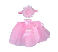 DIYEAH Photography Prop Tutu Skirt Set with Headband for Months Soft Crochet Clothes for Newborn Photo Shoot Jupon Accessoire Photo