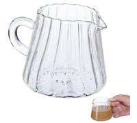 DIYEAH Pichet à Lait Verre Borosilicate Crémier Compact Transparent pour Mousse de Lait Raffiné pour Maison et Restaurant