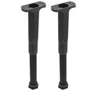 DIYEAH Pieds de Lit Réglables en Polypropylène T-Type, Hauteur Ajustable 19,5-37,5 Cm, Lot de 2 Supports Robustes pour Cadre de Lit et Sommier à Lattes, Rehausseurs Pratiques pour