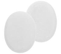 DIYEAH Pierres de Massage en Marbre Blanc 2 Pcs, Pierres Chaudes et Froides pour Visage et Corps, Surface Polie Lisse, pour Relaxation Spa Maison et Bien-être Musculaire