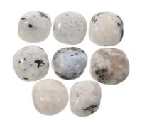 DIYEAH Pierres Roulées Naturelles Polies 2-3 Cm - Lot 100 G de Cristaux de Lune Blancs D’inde pour Diffusion D’aromathérapie, Décoration Intérieure et Relaxation - Pierres Décoratives