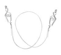DIYEAH Pince à Fil D’Escrime en Acier Inoxydable, Clip Réglable Argenté | Double Agrafe Métallique, Forte Tenue Anti-déconnexion, pour Garde D’épée et Compétition en Extérieur