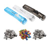 DIYEAH Pince de Reliure Réutilisable pour Documents et Test, en Plastique et Métal, Sûre pour Papiers, pour Bureau et Fournitures Scolaires