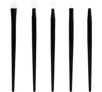 DIYEAH Pinceaux de Maquillage en Silicone 5 Pièces - Applicateurs pour Yeux, Sourcils et Lèvres - Manche Noir - Kit Professionnel pour Fards à Paupières, Eyeliner et Maquillage Précis -