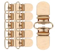 DIYEAH Pinces à Chaussettes en Métal 20 Mm, 20 Pièces, Clips de Réglage de Sangle Antidérapants Couleur Or Clair, Boucles Unisexes pour Bretelles, Accessoires Couture Polyvalents