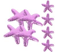 DIYEAH Pinces à Cheveux Accessoires Coiffure en Cuir Artificiel pour Lot de 8 Pourpre Forme Étoile et Sirène Confortables et Polyvalents Filles et Ados