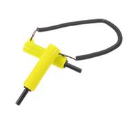 DIYEAH Piolet de Sécurité Rétractable pour Pêche Glace, Jaune | Poignée Antidérapante, Dragonne Flexible, Acier Inoxydable et Pvc, Réglage Selon L’épaisseur de Glace