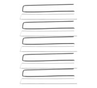 DIYEAH Piquets de Jardin en Fer Galvanisé Forme U 30 Pcs - Fixation Tissu Anti-Mauvaises Herbes et Pelouse - Lot 15 Pièces 2,5x40x200 Mm Argenté 15 Pièces 2,8x25x150 Mm Noir - Usage