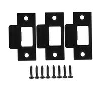 DIYEAH Plaque de Gâche de Porte Acier Inoxydable T pour Sécurité Renforcée Lot de Plaques Rayures avec Vis pour Maison et Bureau