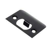 DIYEAH Plaque de Gâche en Acier Inoxydable Noir Installation Pratique Compatible Loquet Bascule pour Serrure à Points Applique et Portes en Bois