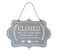 DIYEAH Plaque de Porte Suspendue Vintage en Bois Finition Ancienne, Décoration Murale Créative pour Bar et Magasin, Panneau Double Face Solide en Panneau de Fibres