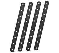 DIYEAH Plaques De Renfort Droites En Acier Inoxydable Épais 246 x 20 x 3 Mm Support Métallique Équerres Perforées Fixation Bois Lot De 4 Pièces Réparation Et Entretien