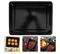 DIYEAH Plat à Four Rectangulaire en Émail Noir, Plateau de Cuisson Léger