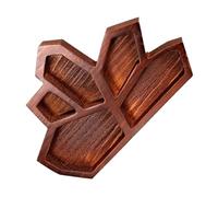 DIYEAH Plateau de Présentation en Bois pour Bijoux et Cristaux Organiseur Compact pour Bracelets et Bagues Plateau Décoratif Gothique en Cristal Rangement Élégant pour Accessoires de