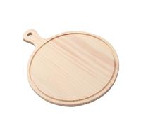 DIYEAH Plateau de Service Bois Beige pour Pizza et Snacks avec Poignée Plateau Multi-usage pour Cuisine et Maison Décoration Classique pour Salon et Salle à Manger