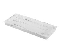 DIYEAH Plateau Décoratif Rustique en Bois Vieilli Blanc, Rectangulaire Long Étroit 40 X 17,5 Cm, Centre de Table pour Salle à Manger, Plateau à Bougies Multifonction pour Décoration Noël