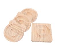 DIYEAH Plateaux en Bois Massif pour Fabrication de Bijoux 4pcs, Planches Rondes Élégantes pour Présentation et Organisation de Bracelets en Environnement de Vente