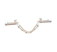 DIYEAH Plateforme avec Échelle pour Perroquet Perchoir Bois pour Cage à Oiseaux Support Résistant pour Oiseau