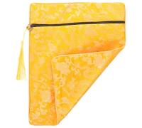 DIYEAH Pochette Organisatrice en Tissu Jaune Dragon 20x25 Cm pour Bible et Documents, Paquet Enveloppe Multifonctionnel pour Rangement D’écritures Bibliques et Livres Religieux,