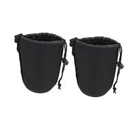 DIYEAH Pochette pour Objectif D'appareil Photo Reflex Numérique Flexible en Néoprène Cordon De Serrage pour Photographe Amateur Protection Antichoc Port Ceinture Noir