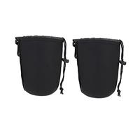 DIYEAH Pochette pour Objectif D'appareil Photo s Lot De 2 Étui Flexible en Néoprène Protection Antichoc Imperméable Rangement Pratique pour Reflex Numérique Couleur Noire
