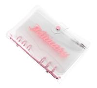 DIYEAH Pochettes pour Classeur A6 12 Mois Transparentes Rose Macaron, Enveloppes à Espèces pour Budget Mensuel, Recharge Rangement Documents, Organisation Bureau Scolaire