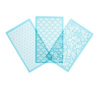 DIYEAH Pochoirs pour Pâte Polymère 3 Pièces Gabarits de Sérigraphie en Polyester Lavables Outils de Création pour Bijoux et Loisirs Créatifs Motifs Précis pour Impression sur Argile