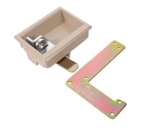 DIYEAH Poignée de Meuble Verrou, Loquet à Ressort, Usage Bureau | Alliage de Zinc et Abs, Finition Mate Argentée, pour Portes D’armoire et Casiers en Dortoir