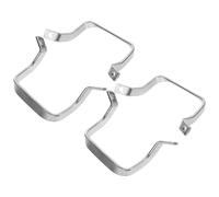 DIYEAH poignée de wok poignée de casserole en métal 4PCS en acier inoxydable argent espacement des trous 10,8 CM pour wok et chaudières à eau