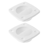 DIYEAH Poignée Encastrée Marine en Nylon Blanc 2 Pcs, Poignée de Traction pour Trappe de Bateau, Accessoires Quincaillerie de Navigation Adaptée pour Armoires et Meubles Marins