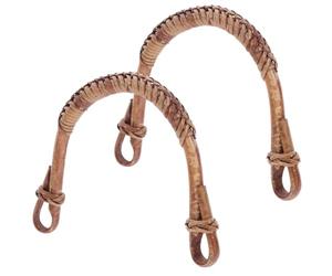 DIYEAH PoignéE RemplaçAble Pour ThéIèRe 2 PièCes Anse TresséE Bambou Style Rustique PoignéE Anti-BrûLure Pour ThéIèRe En CéRamique Et Bouilloire