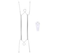 DIYEAH Porte-assiettes en forme de W avec crochets, support mural pour assiettes décoratives, tableaux, œuvres d'art et décorations murales de 28 à 33 cm.
