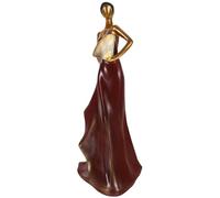 DIYEAH Porte-Bouteilles Unique Moderne en Résine Rouge Statuette de Femme Élégante, Support Bouteille de Vin pour Table et Décoration de Mariage