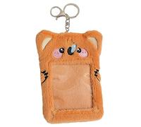 DIYEAH Porte-Carte Peluche Cartoon Étui Transparent pour Cartes Décorative pour Id Transport Design De Grenouille Amusant Couleur Koala