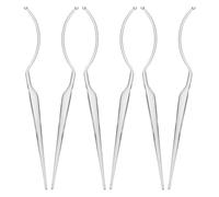 DIYEAH Porte-cils en Acrylique Portable 6 Pièces, Construction Robuste et Design Moderne, Accessoire Polyvalent pour Présentation et Essai de Faux Cils