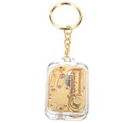 DIYEAH Porte-clés Boîte à Musique Mini Rotative Métal et Acrylique Cadeau Original pour Femmes Anneau Porte Clé Décoratif et Musical sans Pile Souvenir Créatif pour Fête des Mères et