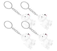 DIYEAH Porte-Clés Commémoratif pour Poils D’Animaux Lot de 4 Mini Boîtes Transparentes Légères et Compactes Récipient Protecteur pour Souvenirs Canins Breloques Décoratives pour