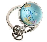 DIYEAH Porte-clés Créatif Globe Terrestre en Verre, Pendentif en Alliage | Charme Planétaire, Accessoire Portable pour Paquet et Téléphone, Souvenir Mémorable, Présent pour Proches
