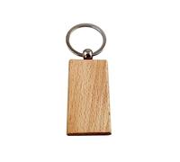 DIYEAH Porte-clés En De Hêtre 5 Pièces Pour Bricolage Créatif Porte-clés Géométrique Rectangulaire Pour Femmes Unique Noël Décoration Maison