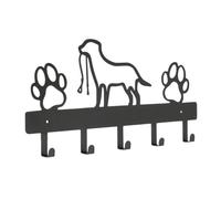 DIYEAH Porte-manteau Mural Métal Robuste avec Crochets Silhouette Patte de Chien Porte-clés et Chapeaux Rack Entrée Décoratif pour Manteaux Écharpes et Parapluies