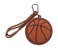 DIYEAH Porte-Monnaie Porte-clés Multifonction Forme Ballon de Basket en Silicone pour Monnaie et Écouteurs pour Garçon et Filles Usage Quotidien ou Voyage