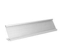 DIYEAH Porte Nom de Bureau Aluminium Argenté Support de Plaque Nominative pour Enseignants et Accessoires de Remplacement Facile des Noms Design Moderne et