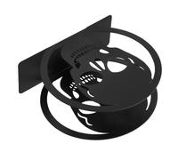 DIYEAH Porte-serviettes en Fer Noir Forme Tête de Mort Portable et Facile à Ranger, Accessoire Cuisine Moderne pour Repas en Plein Air et Fêtes