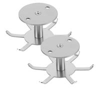 DIYEAH Porte Ustensiles en Acier Inoxydable 304 la Cuisine Rotatif Six Griffes, Crochets Armoires pour Suspendre, Lot de 2pcs, Gain de Place Cuisine et Fenêtre