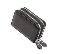 DIYEAH Portefeuille de Crédit RFID en Cuir Noir, 10 Fentes, Homme
