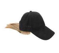 DIYEAH Postiche avec Extensions de Cheveux Courtes et Lisses, Chapeau Casquette de Baseball en Tissu, Taille Unique, Couleur Naturelle, Bonnet de Cheveux pour Femmes, Postiche Casquette