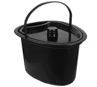 DIYEAH Pot de Chambre pour Adultes avec Seau en Plastique Épais et Couvercle Anti-odeurs, Chaise Percée Portable pour Personnes Âgées et Femmes Enceintes, Bassin Style Style Aléatoire