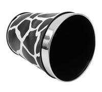 DIYEAH Poubelle de Chambre sans Couvercle Petite, Style Rétro, Motif Vache | PP et Cuir, Grosse Ouverture, Format Compact, Usage Salon ou Bureau, Robuste et Simple