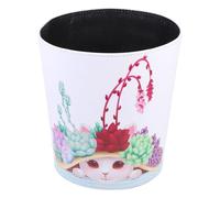 DIYEAH Poubelle de Rangement Ouverte 10L en Cuir Imprimé Étanche Seau Décoratif Multifonction pour Maison et Bureau Organisateur Porte-Objets Divers pour Intérieur Design Européen